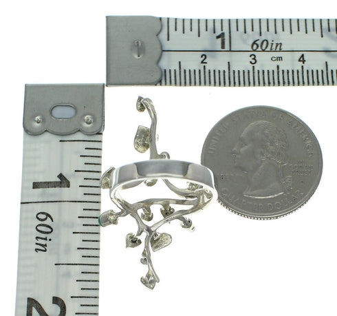 Southwest Genuine Sterling Silver Turquoise Ring Size 8-1/2 VX62292